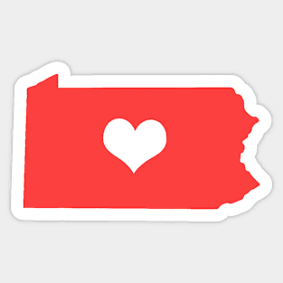 Pennsylvania Heart Love Home Native PA Pride Sticker